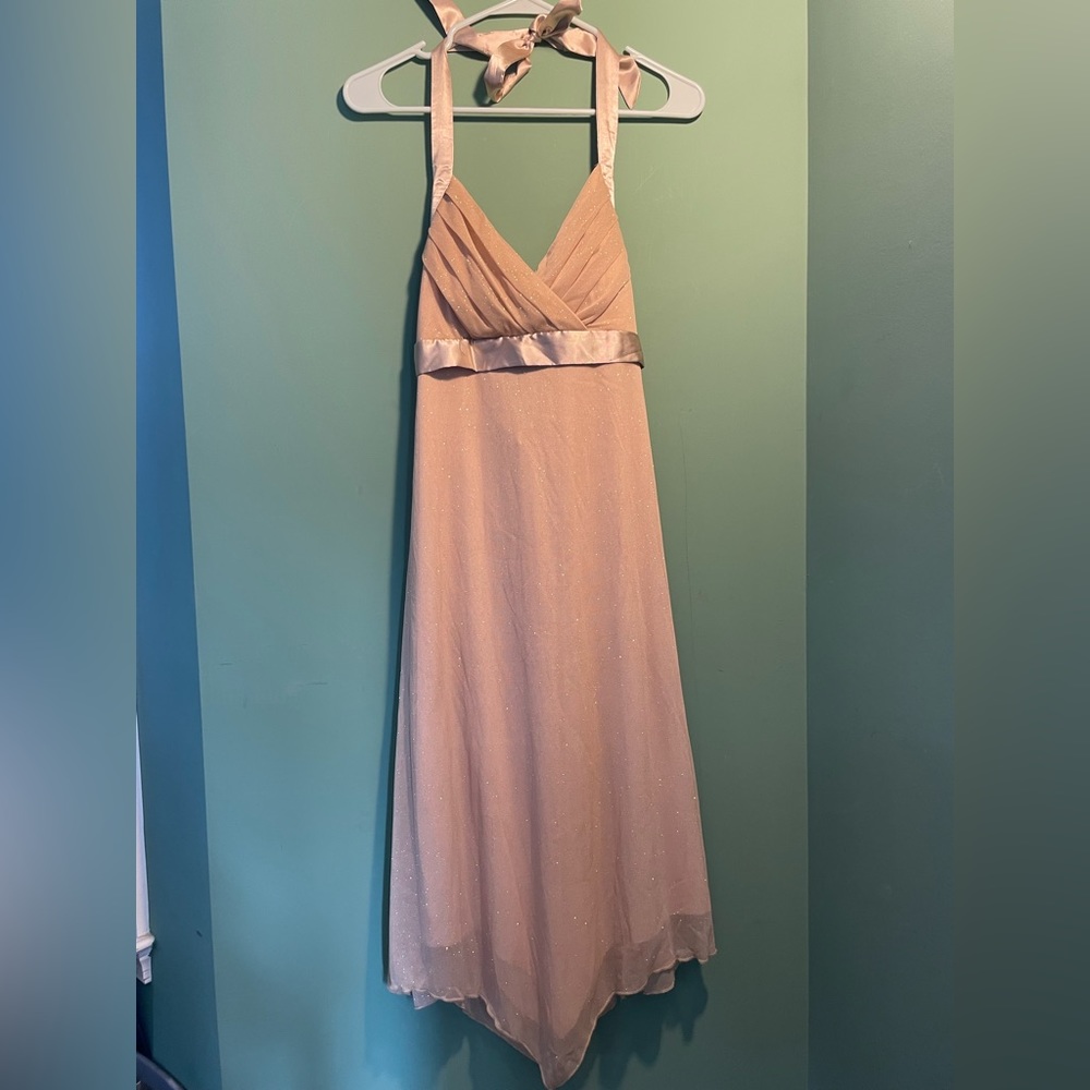 𝅺THREE Pink Hearts Trinity dress, very beautiful, golden color, size M